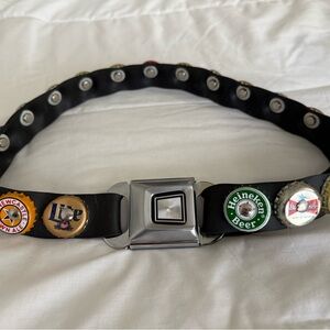 Vintage Seatbelt Bottlecap Belt